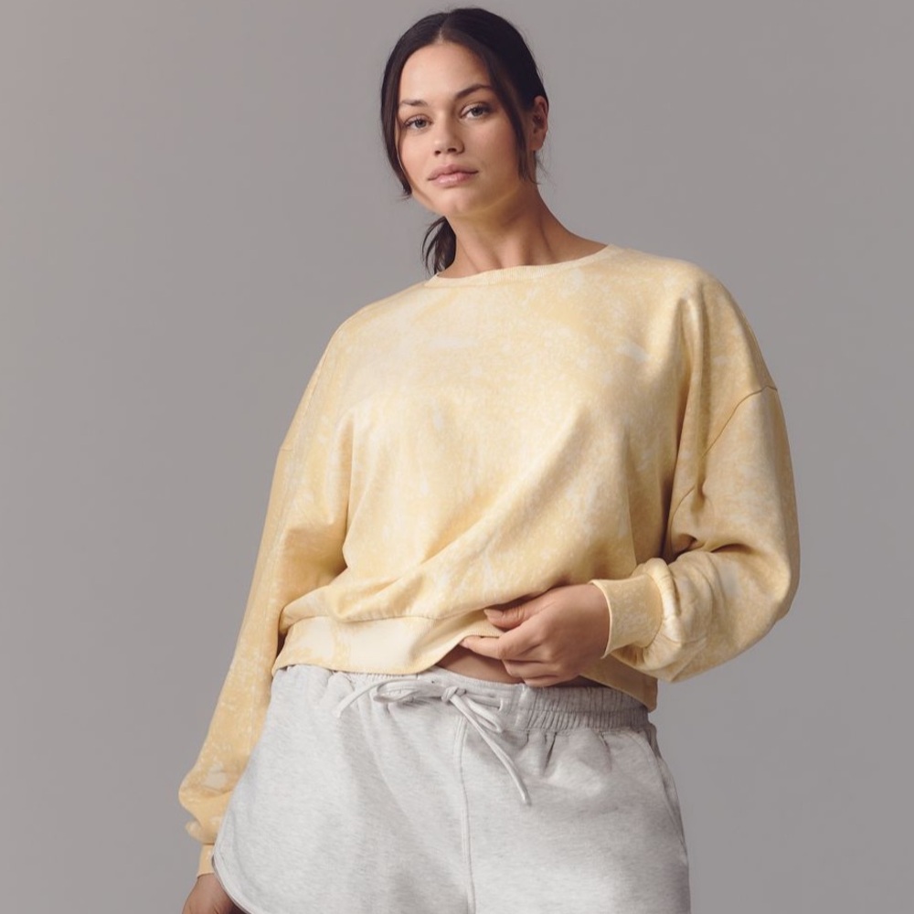 Anthropologie cropped crew